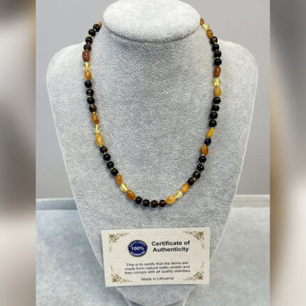 Çocuk Şifa Kaynağı Orijinal Sertifikalı Multicolor Damla Kehribar Kolye