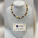 Sertifikalı Multicolor Damla Kehribar Kolye