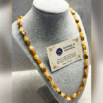 Elegan Damla Kehribar Yetişkin Kolye