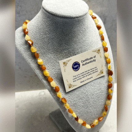 Elegan Damla Kehribar Yetişkin Kolye