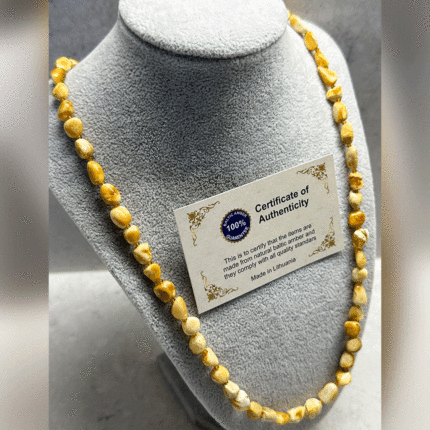 Seccar Damla Kehribar Yetişkin Kolye