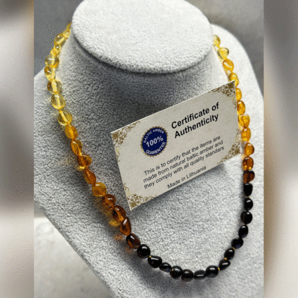 Multicolor Damla Kehribar Çocuk Kolyesi