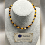 Bebek Şifa Kaynağı Orijinal Sertifikalı Çift Renkli Damla Kehribar Bebek Kolyesi - Görsel 2