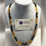 Yetişkin Şifa Kaynağı Orijinal Sertifikalı Üç Sıra Damla Kehribar Yetişkin Kolye - Görsel 2