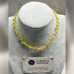 Bebek Şifa Kaynağı Orijinal Sertifikalı Sarı Damla Kehribar Bebek Kolyesi - Görsel 2