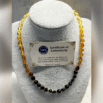 Çocuk Şifa Kaynağı Orijinal Sertifikalı Multicolor Damla Kehribar Çocuk Kolyesi - Görsel 2