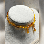 Bebek Şifa Kaynağı Orijinal Sertifikalı Turuncu Damla Kehribar Bebek Kolyesi - Görsel 3