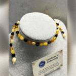 Çocuk Şifa Kaynağı Orijinal Sertifikalı Karışık Renkli Damla Kehribar Çocuk Kolyesi - Görsel 3