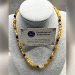 Çocuk Şifa Kaynağı Orijinal Sertifikalı Çiçek Damla Kehribar Çocuk Kolyesi - Açık - Görsel 2