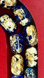 24 Ayar Altın Parçacıklı Uçak Camı Golden Rosary Özel Tasarım Ahşap Kutulu Tesbih - Görsel 4