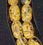 24 Ayar Altın Parçacıklı Uçak Camı Golden Rosary Özel Tasarım Ahşap Kutulu Tesbih - Görsel 6