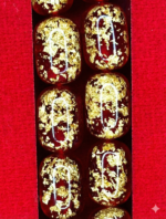 24 Ayar Altın Parçacıklı Uçak Camı Golden Rosary Özel Tasarım Ahşap Kutulu Tesbih - Görsel 5